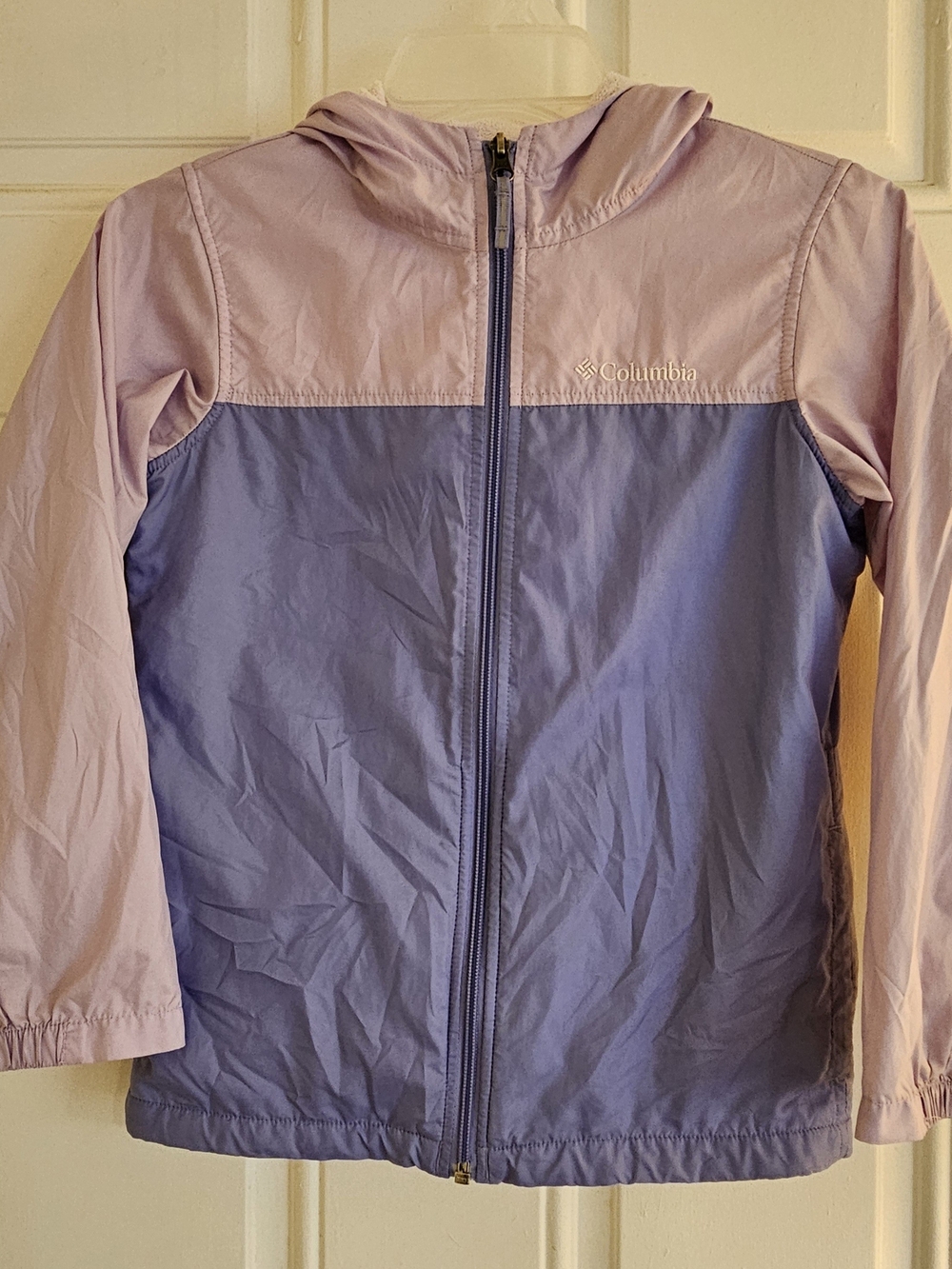 Columbia Kids' Two-Tone Hooded Windbreaker Jacket - Lavender & Lilac